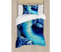 Frozen Lake in Winter Duvet Cover Set