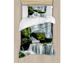 Waterfall with Rocks Duvet Cover Set