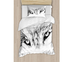 Winter Animal Wild Wolf Duvet Cover Set