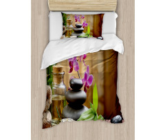 Warm Stones and Flowers Duvet Cover Set