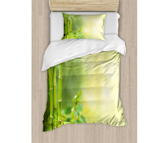 Bamboos Green Trees Duvet Cover Set