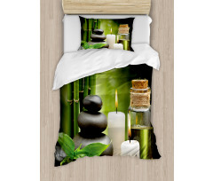 Hot Rocks Candles Bamboos Duvet Cover Set