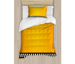 Yellow Cab Artdeco Duvet Cover Set