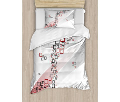 Square Wavy Shapes Duvet Cover Set