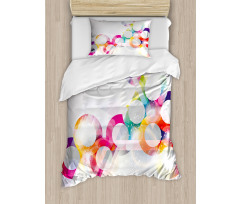 Disc Shapes Circles Duvet Cover Set