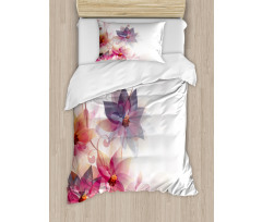 Flowers Burt and Leaf Duvet Cover Set