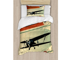 Adventure with Plane Duvet Cover Set