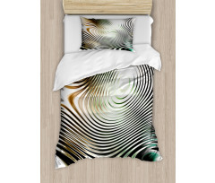 Circle Zebra Stripes Duvet Cover Set