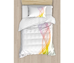 Rainbow Wavy Smoke Duvet Cover Set