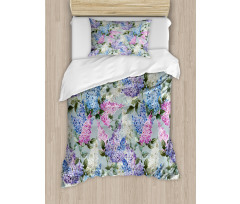 Floral Garden and Leaf Duvet Cover Set