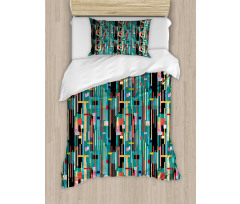 Quirky Modern Geometric Art Duvet Cover Set