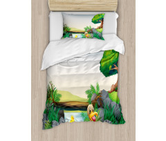 Cartoon Farm Animals Duvet Cover Set