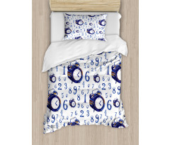 Caligraphic Numbers Duvet Cover Set