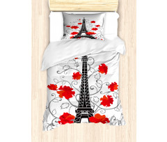 Romantic Paris Art Duvet Cover Set