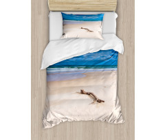 Deserted Sandy Beach Duvet Cover Set