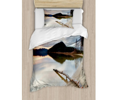 Lake Shore with Trees Duvet Cover Set