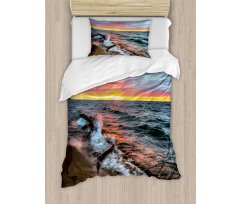 Sunset Horizon Lake Duvet Cover Set