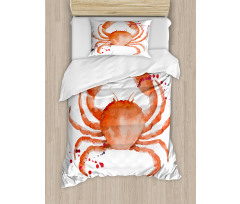 Sea Animals Theme Crabs Duvet Cover Set