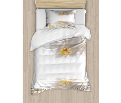 Orchids on Rippling Water Duvet Cover Set
