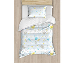 Crabs and Seashells Duvet Cover Set