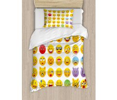 Faces of Mosters Happy Duvet Cover Set