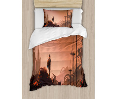 City Scene Abandoned Duvet Cover Set