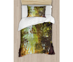 Spring with Fall Leaves Duvet Cover Set