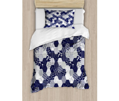 Patchwork Style Dots Star Duvet Cover Set