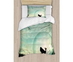 Whales and Pollution Duvet Cover Set