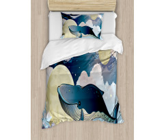 Night Clouds in Planet Duvet Cover Set