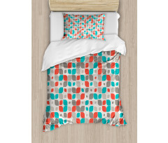 Retro Mosaic Motif Duvet Cover Set