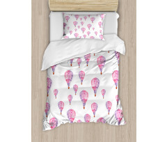 Vintage Air Balloons Duvet Cover Set