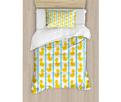 Baby Blue Stripes Duvet Cover Set