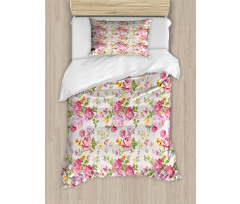 Spring Wild Roses Blooming Duvet Cover Set