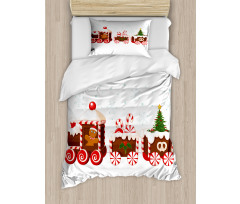 Gingerbread Train Duvet Cover Set