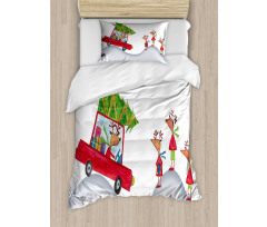 Reindeer Family Noel Duvet Cover Set