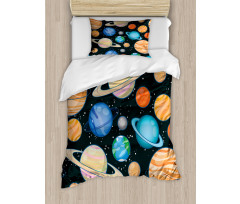 Galaxy Space Art Solar Duvet Cover Set