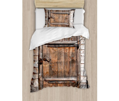 Rustic Wooden Door Duvet Cover Set