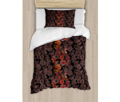 Japanese Vivid Florals Duvet Cover Set