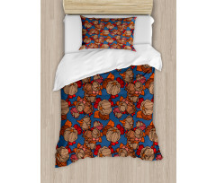 Funk Art Flower Pattern Duvet Cover Set