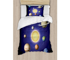 Solar System with Planets Duvet Cover Set