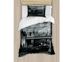 NYC in Black and White Duvet Cover Set