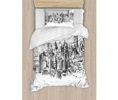 NYC Historical Sketch Duvet Cover Set