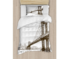 Urban Cityscape of NYC Duvet Cover Set