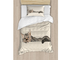 Lazt Sleepy Cat Duvet Cover Set