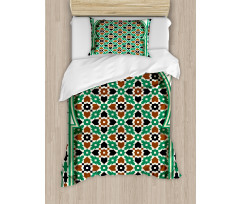 Moroccan Arch with Floral Duvet Cover Set