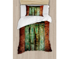 Rusty Old Retro Door Duvet Cover Set