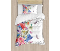 Vivid Floral Nature Duvet Cover Set