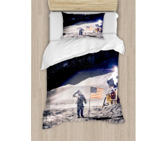 Astronaut on Moon Mission Duvet Cover Set