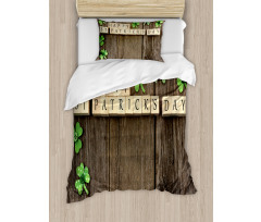 Paper Shamrocks Duvet Cover Set